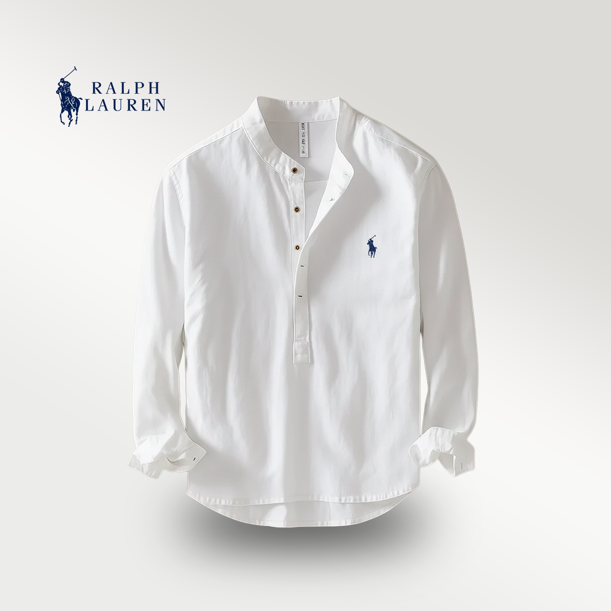 Camisa de lino premium – Cuello mao