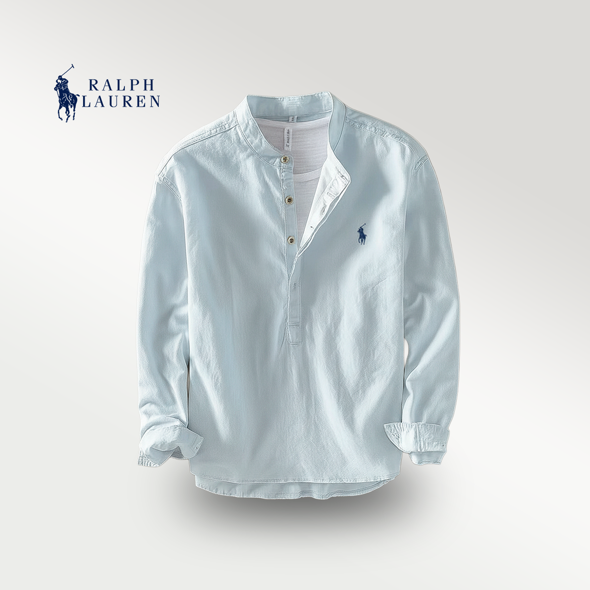 Camisa de lino premium – Cuello mao