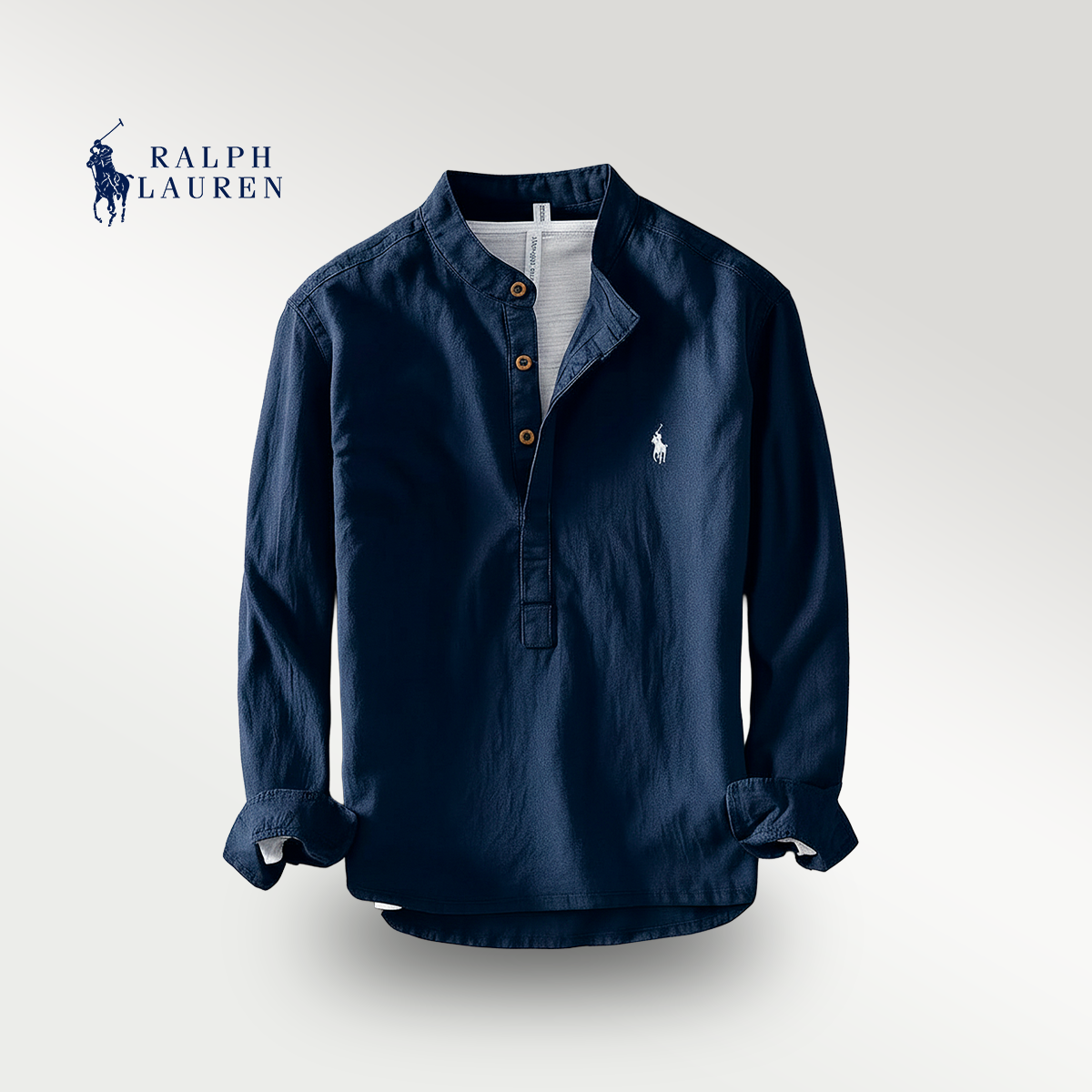 Camisa de lino premium – Cuello mao