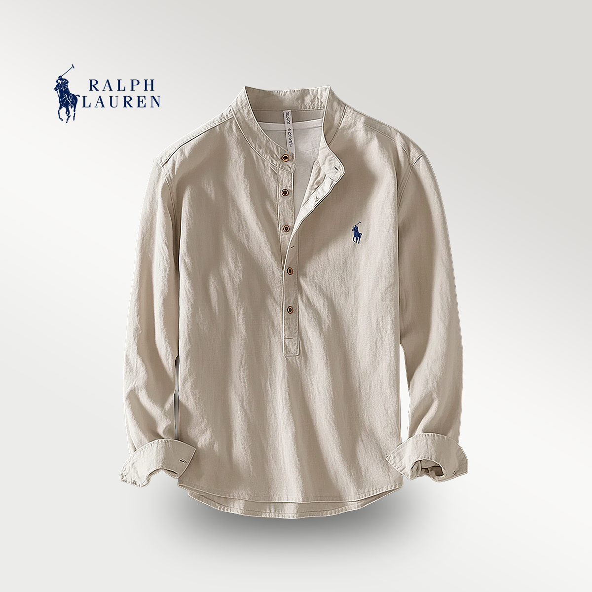Camisa de lino premium – Cuello mao